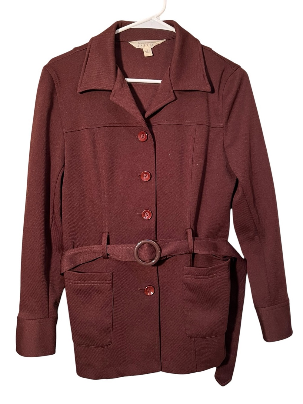 Vintage Express Compagnie Internationale Women’s Sz Small Lightweight Coat Brown